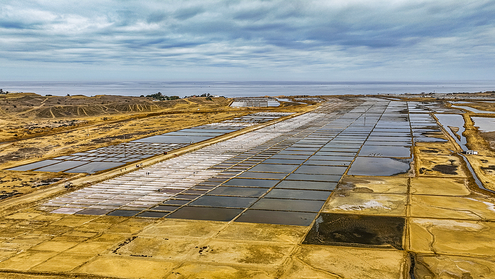 Aerials of the salinas (salt pans) of Benguela, Angola, Africa