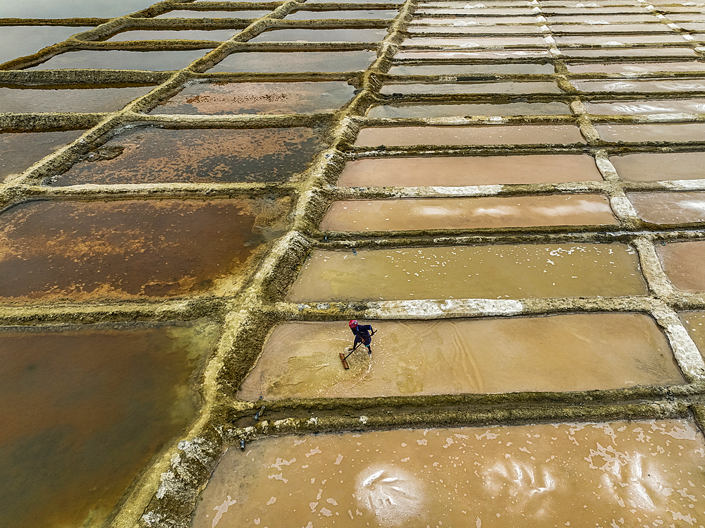 Aerials of the salinas (salt pans) of Benguela, Angola, Africa