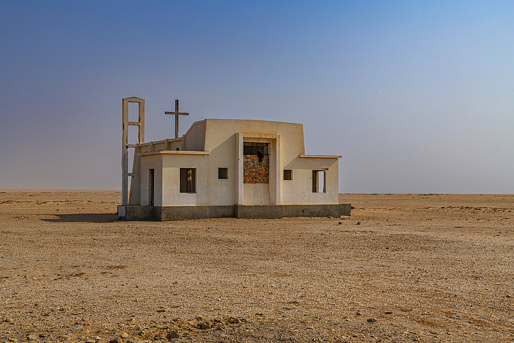 Capela da Senhora dos Navegantes, Tombua, Namibe (Namib) desert, Iona National Park, Namibe, Angola, Africa