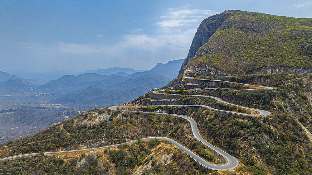 Aerial of Serra da Leba mountain pass, Angola, Africa