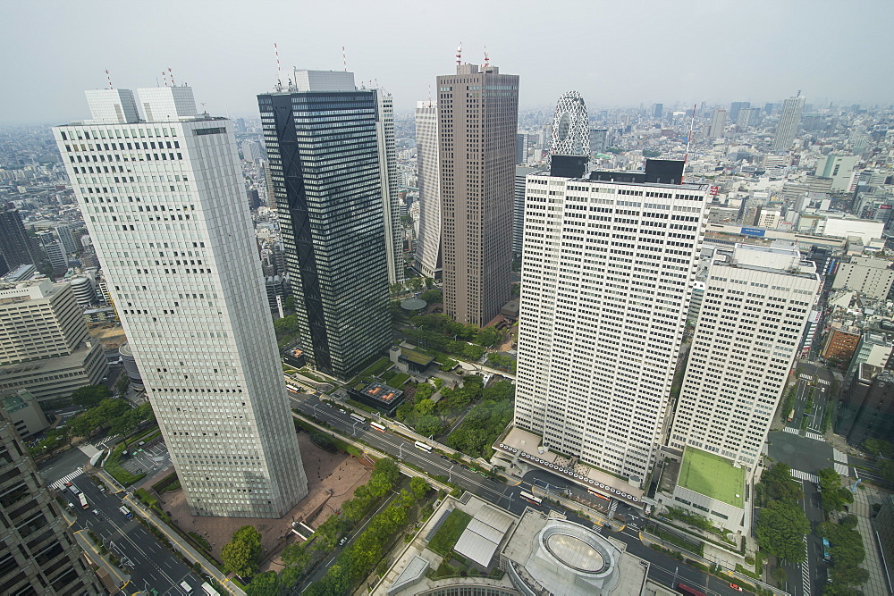 View over Tokyo from the town hall, Shinjuku, Tokyo, Japan, Asia