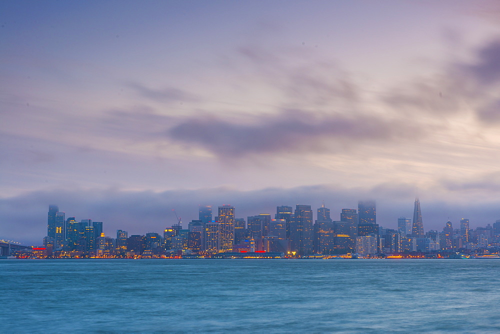 City skyline from Treasure Island, San Francisco, California, United States of America, North America