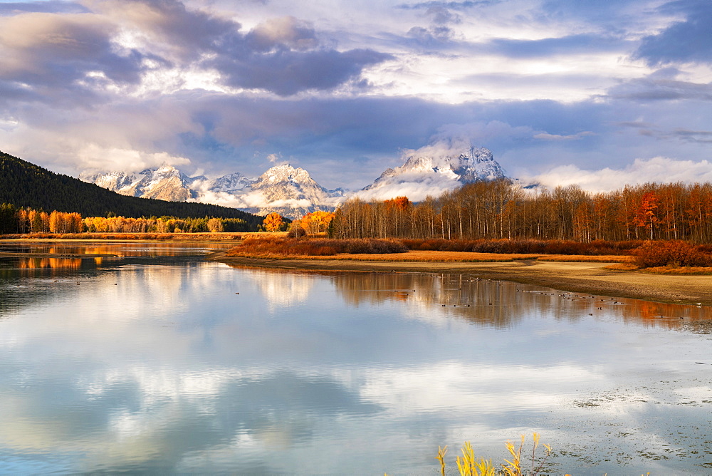 Oxbow Bend, Teton Range, Grand Teton National Park, Wyoming, United States of America, North America