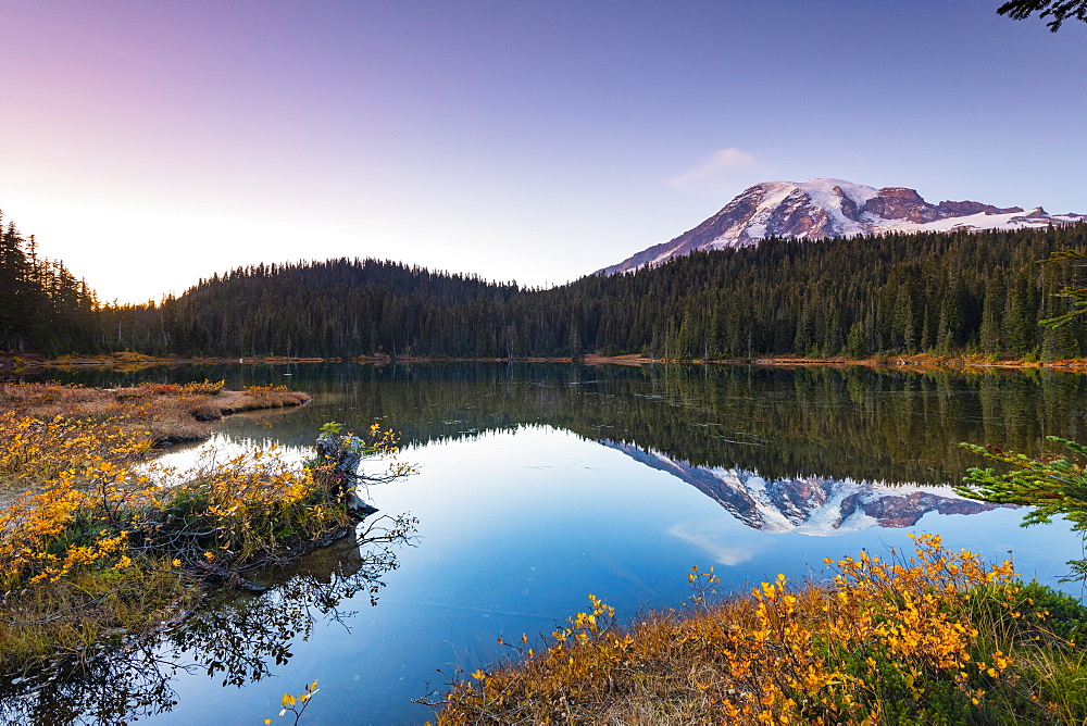 Reflection Lake, Mount Rainier National Park, Washington State, United States of America, North America