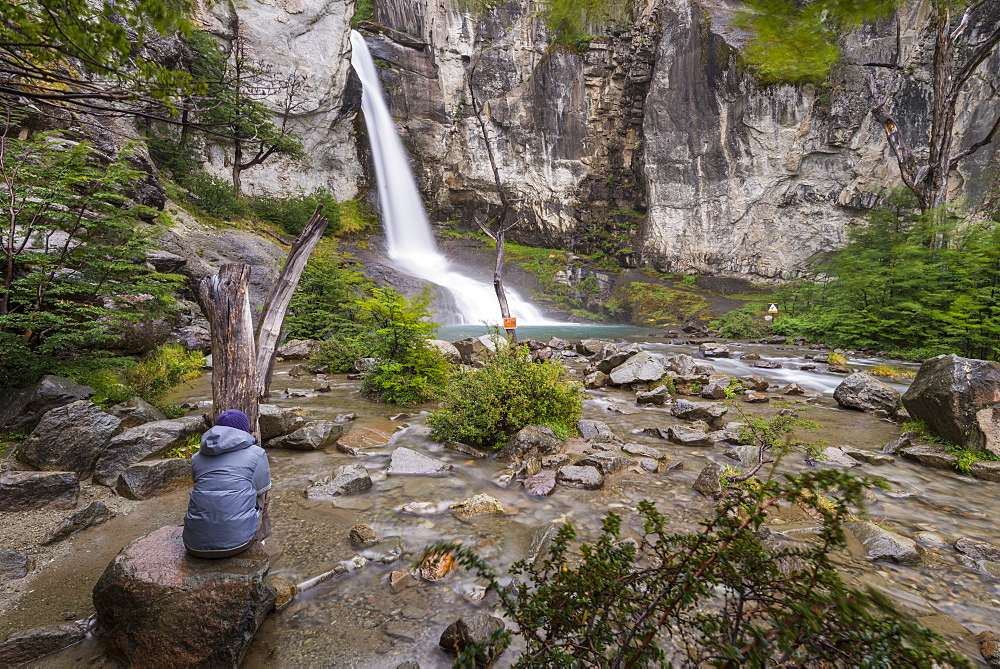 Salto El Chorrillo waterfall, El Chalten, Santa Cruz, Argentina, South America