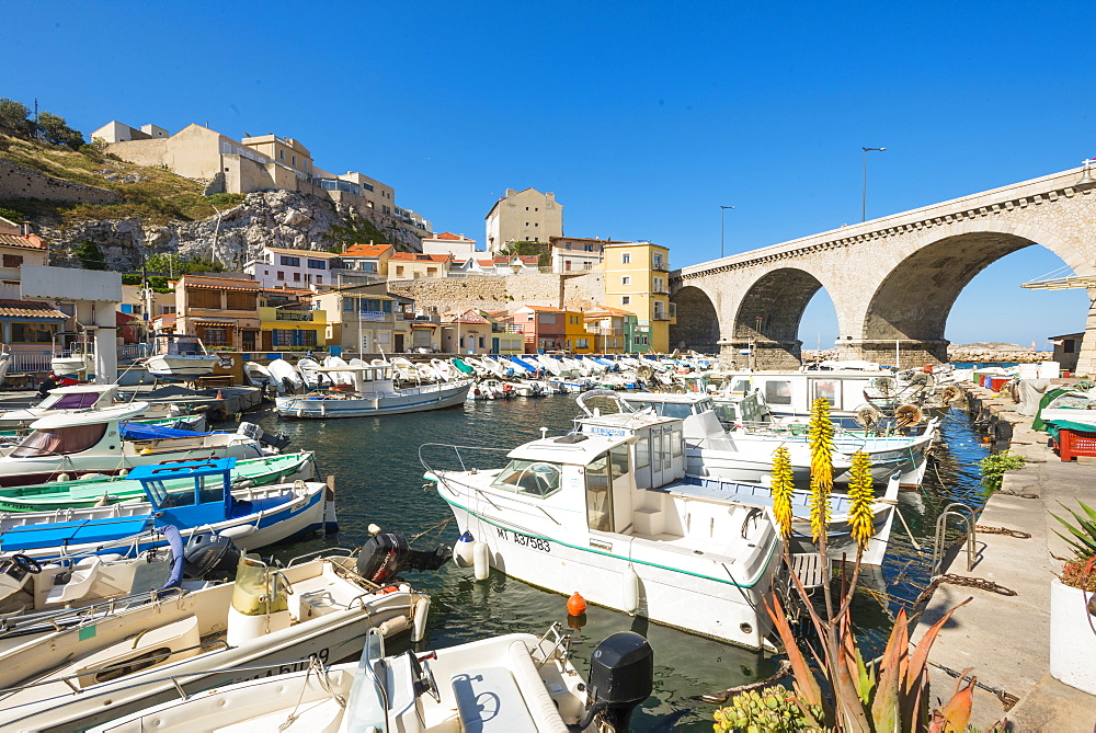 Port Du Vallon Des Auffes, Marseille, Bouches du Rhone, Provence, Provence-Alpes-Cote d'Azur, France, Mediterranean, Europe