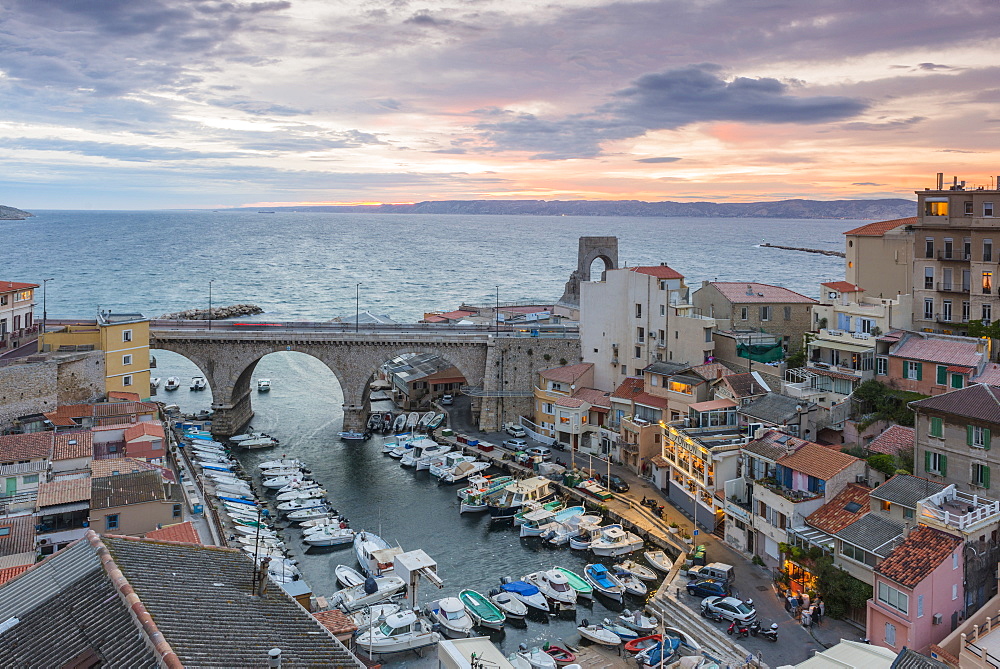 Port Du Vallon Des Auffes, Marseille, Bouches du Rhone, Provence, Provence-Alpes-Cote d'Azur, France, Mediterranean, Europe