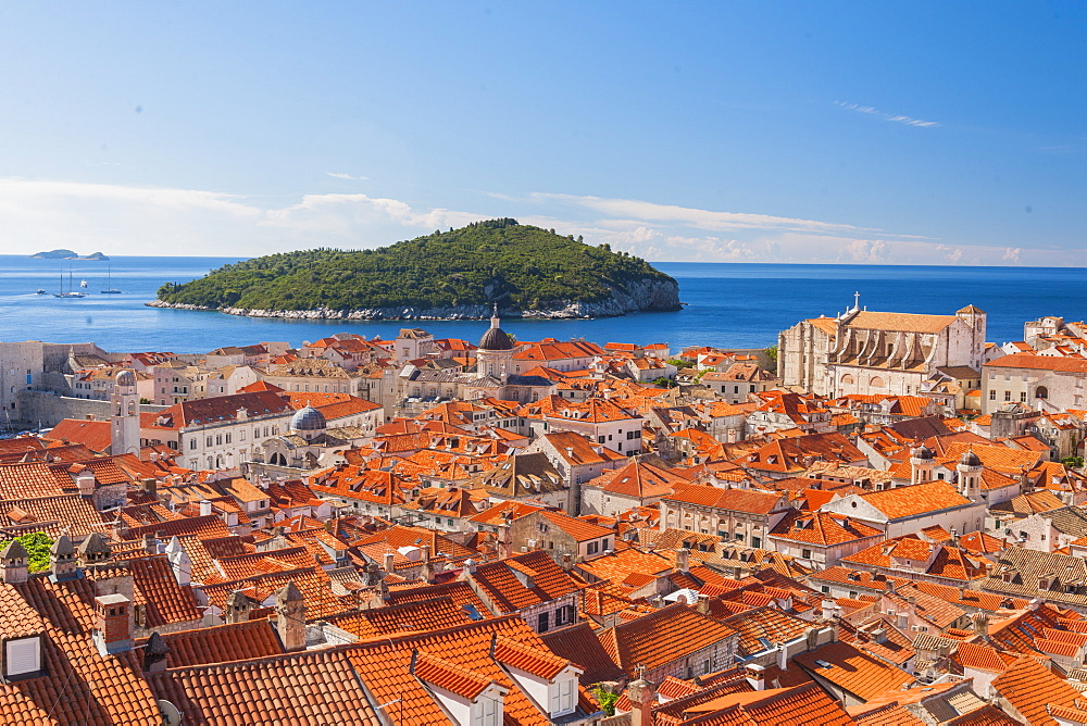 Old town rooftops, UNESCO World Heritage Site, Dubrovnik, Croatia, Europe