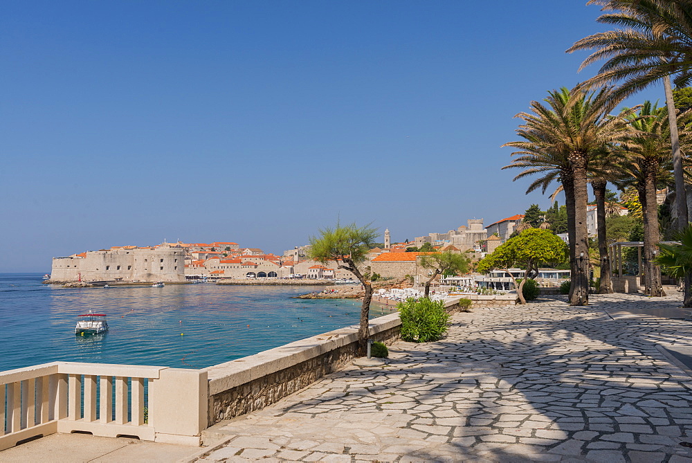 View of the old town from Hotel Excelsior, Dubrovnik, Croatia, Europe