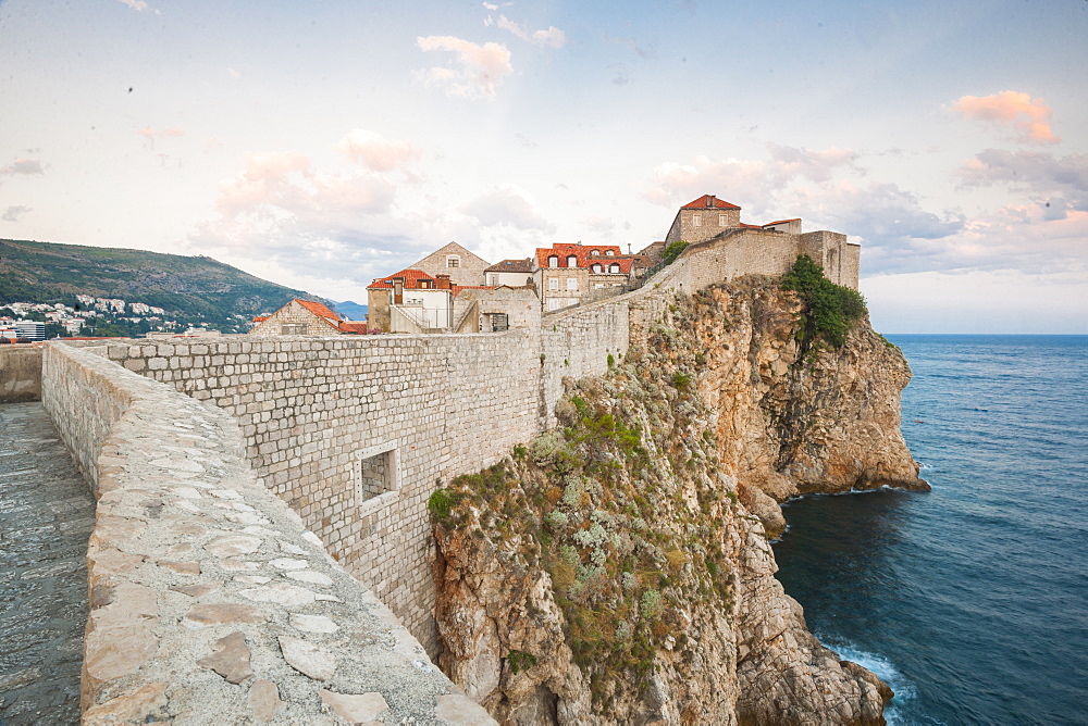 View of the old town from the city walls, UNESCO World Heritage Site, Dubrovnik, Croatia, Europe