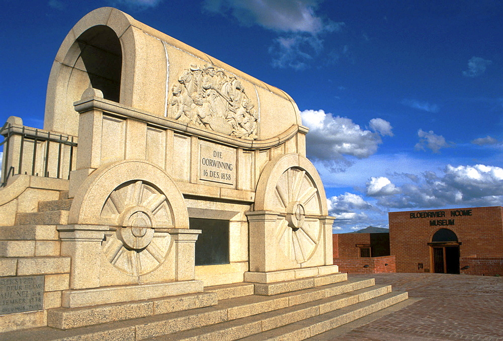 South africa. Blood river monument of victory of afrikaners against zulu warriors. Kwazulu-natal.