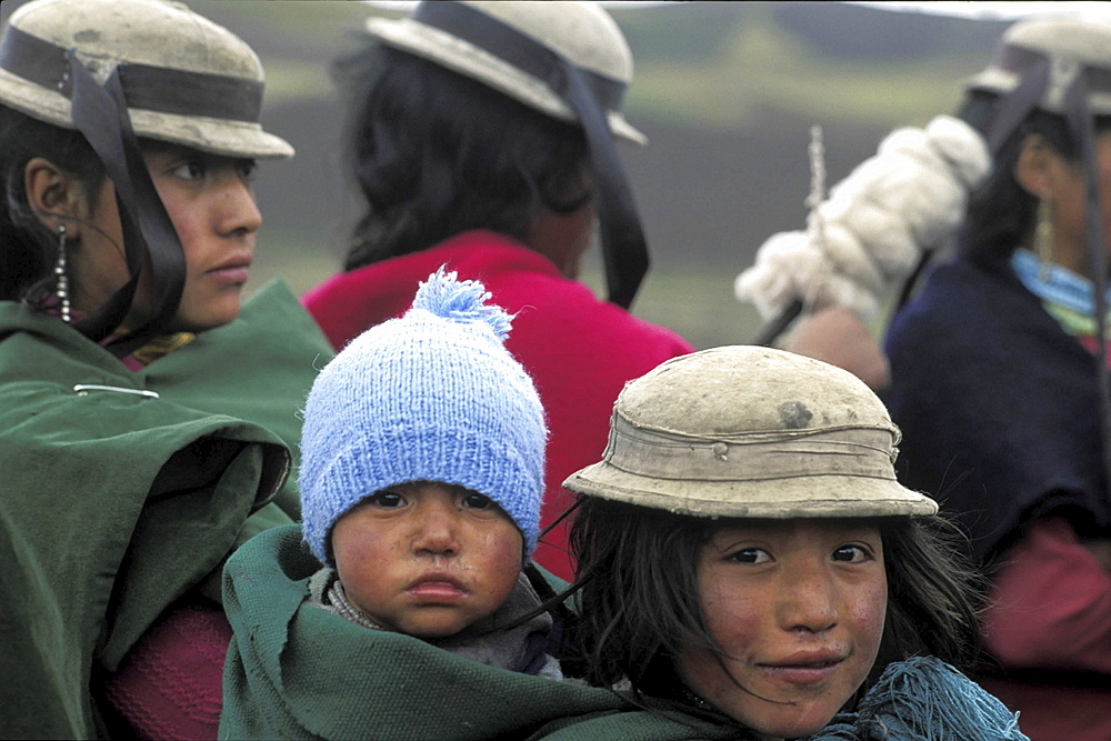 Native girl, ecuador. The andes