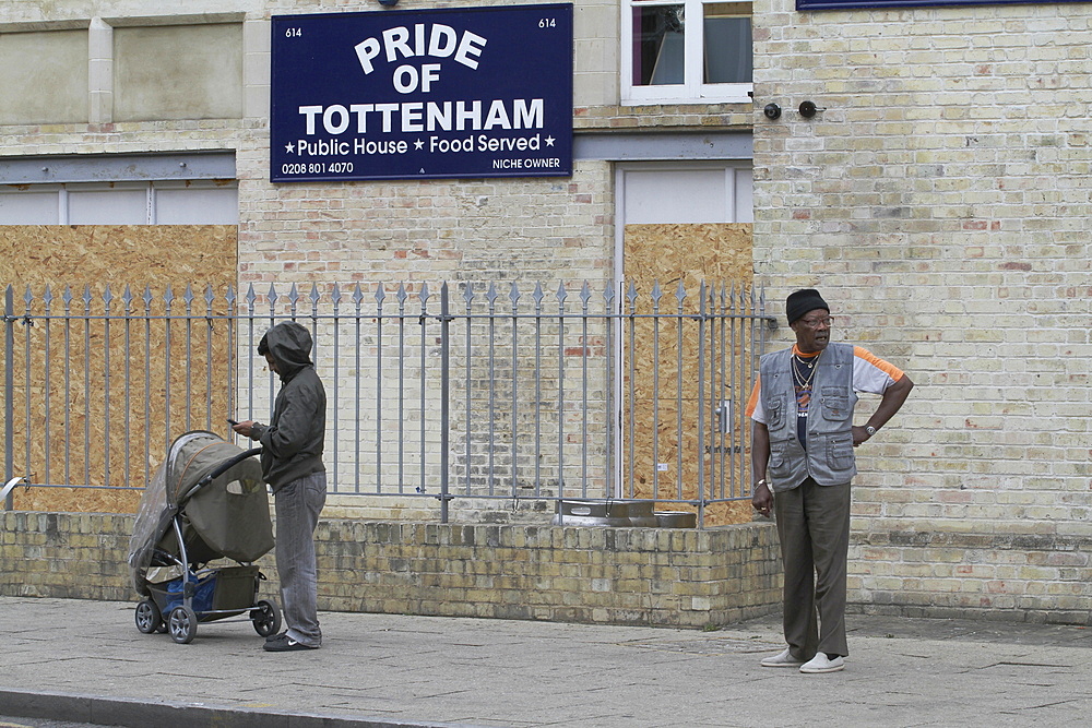 Damage caused by riot and looting in tottenham, london, uk