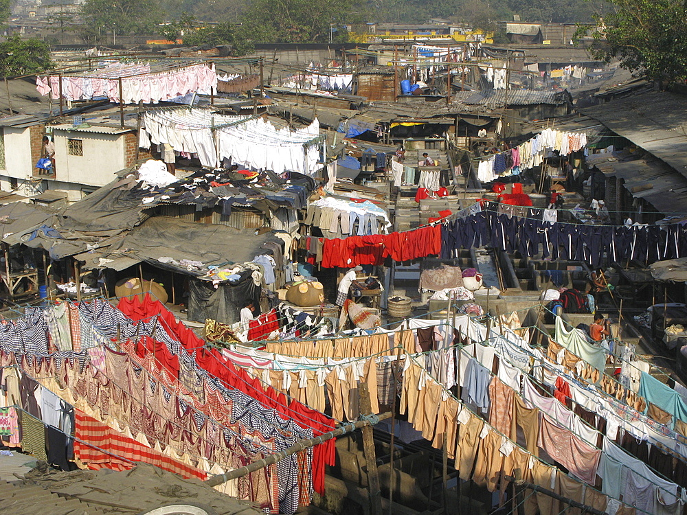 India. Dhobi ghat municipal laundry in mumbai