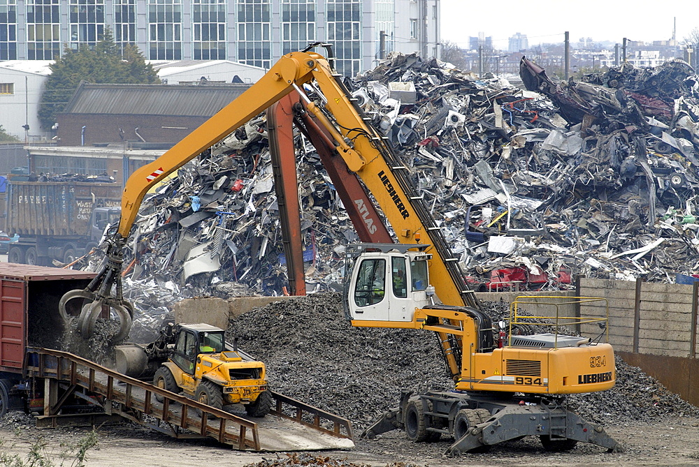 Uk metal scrapyard in willesden junction, london