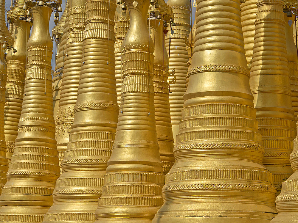 Detail of old Buddhist temple n the Inle Lake region, Shan State, Myanmar (Burma), Asia