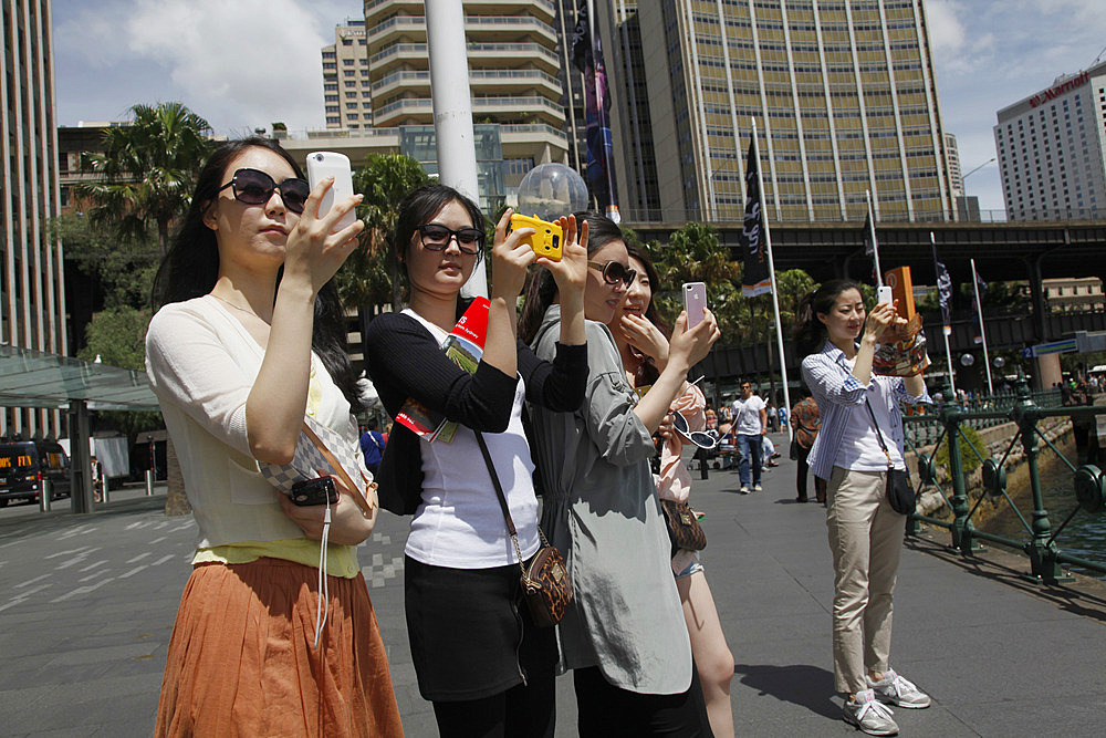 Chinese tourists in Sydney, New South Wales, Australia, Pacific