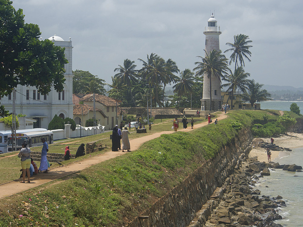 The old town in the Fort area in the historical city of Galle, UNESCO World Heritage Site, Sri Lanka, Asia