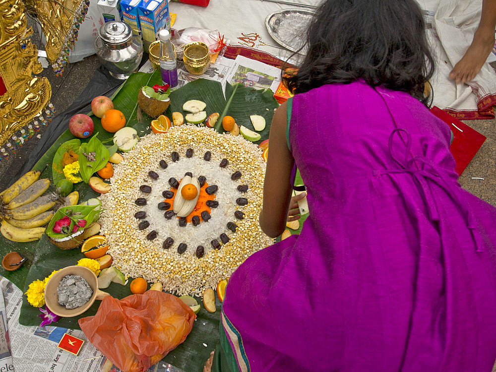 Thaipusam Hindu Tamil festival celebrated in Little India, Singapore, Southeast Asia, Asia