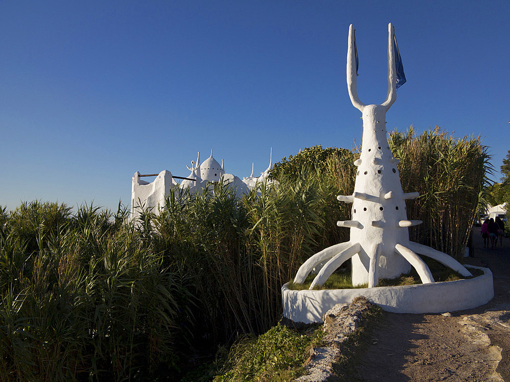 Casapueblo gallery and boutique hotel, designed by artist Carlos Paez Vilaro in Punta Ballena, near Punta del Este, Uruguay, South America