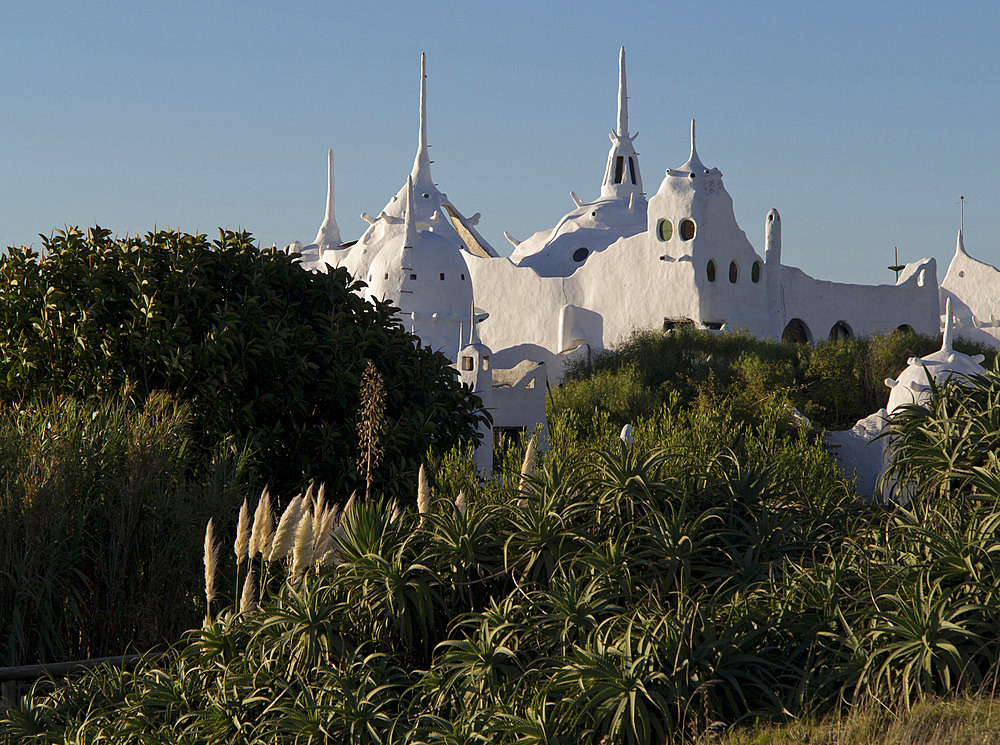 Casapueblo gallery and boutique hotel, designed by artist Carlos Paez Vilaro in Punta Ballena, near Punta del Este, Uruguay, South America