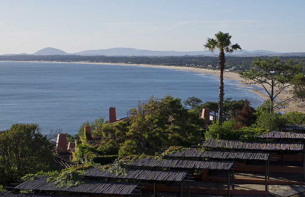 Views of Portezuelo beach and Pan de Azucar hill near Punta del Este, Uruguay, South America