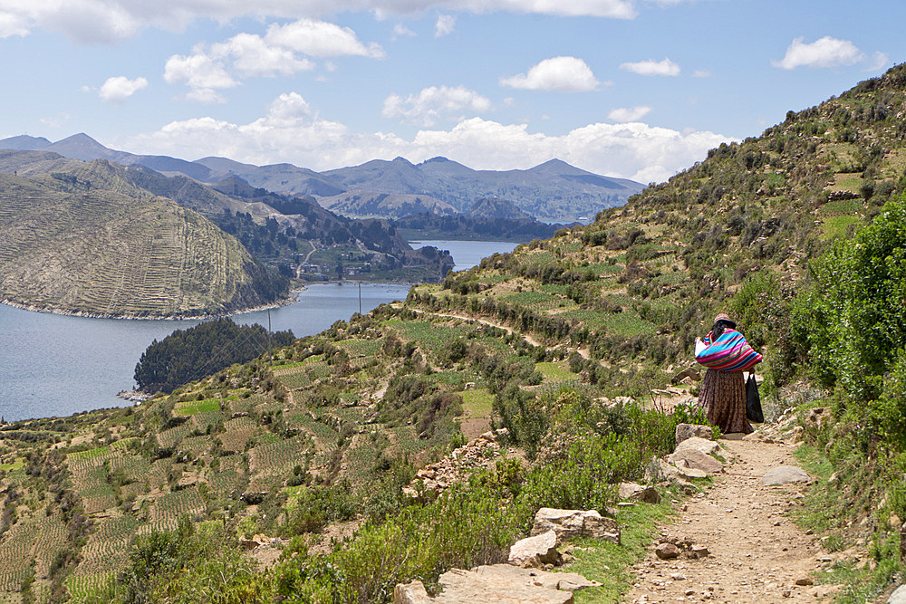 Island of the Sun on Lake Titicaca, Bolivia, South America