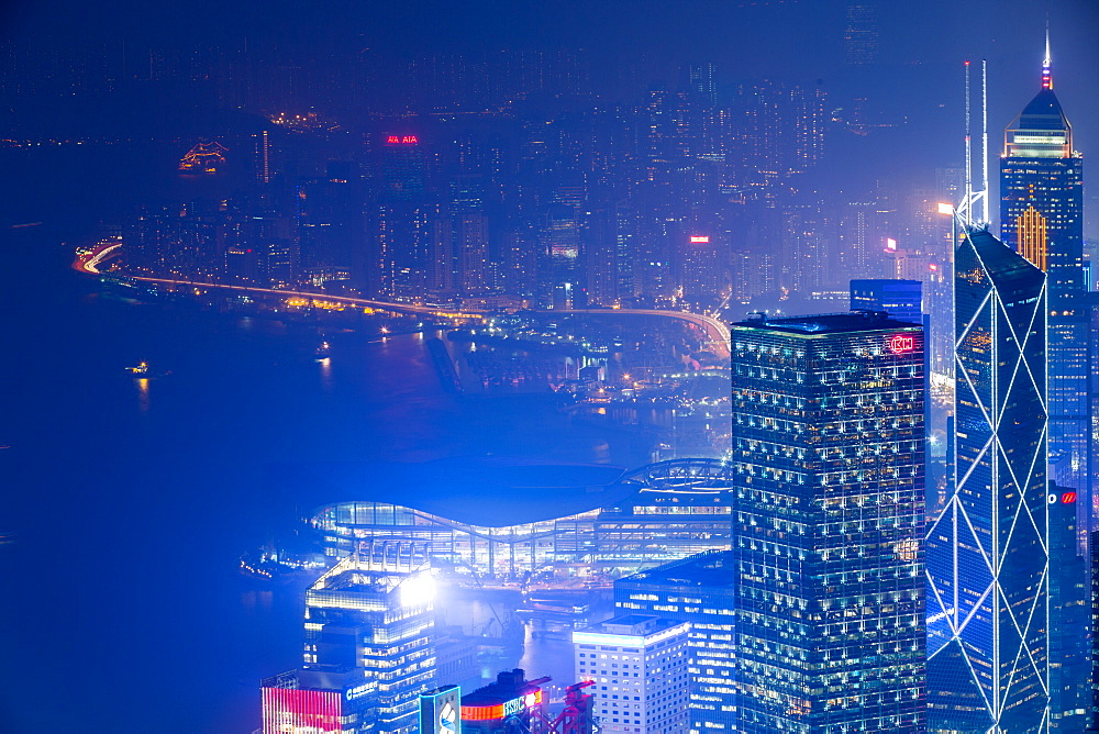 Hong Kong from the Peak, Hong Kong, China, Asia