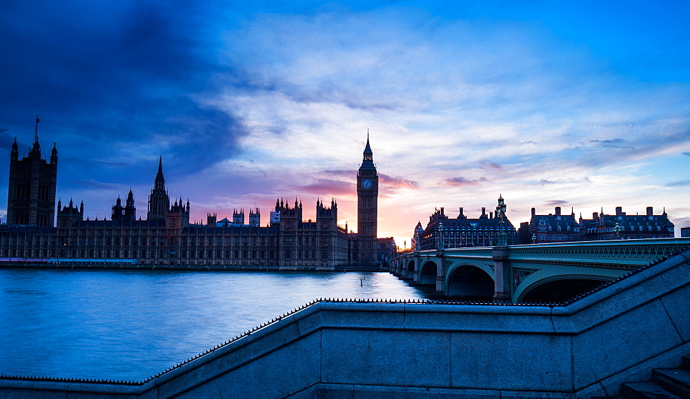 Houses of Parliament and the River Thames, London, England, United Kingdom, Europe