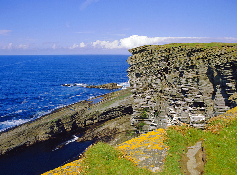 Cliffs at Brough of Birsay off the Mainland, Orkney Islands, Scotland, UK, Europe