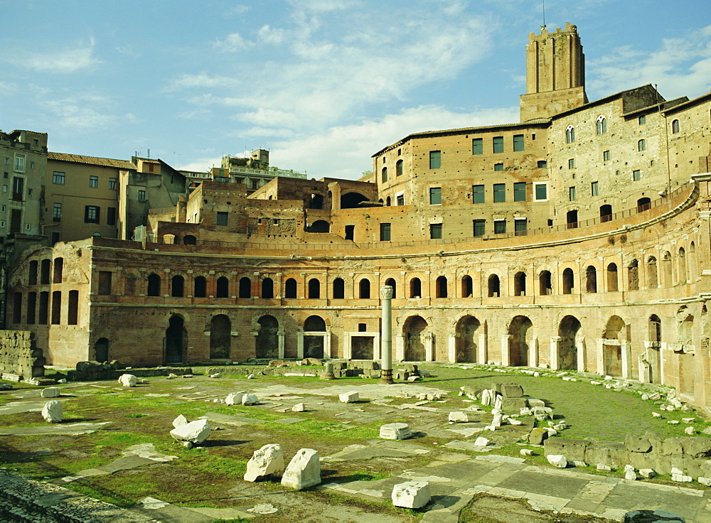 Markets of Trajan, 2nd century AD, comprising 150 shops, Rome, Italy