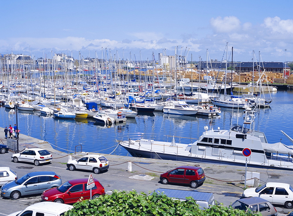 Yacht harbour east of the old town of St. Malo, Brttany, France