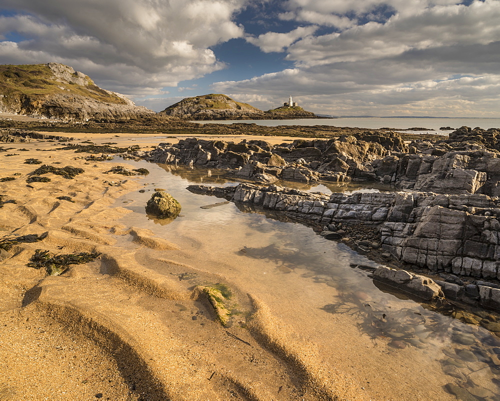 Low tide, Bracelet Bay, Mumbles, Gower, South Wales, United Kingdom, Europe