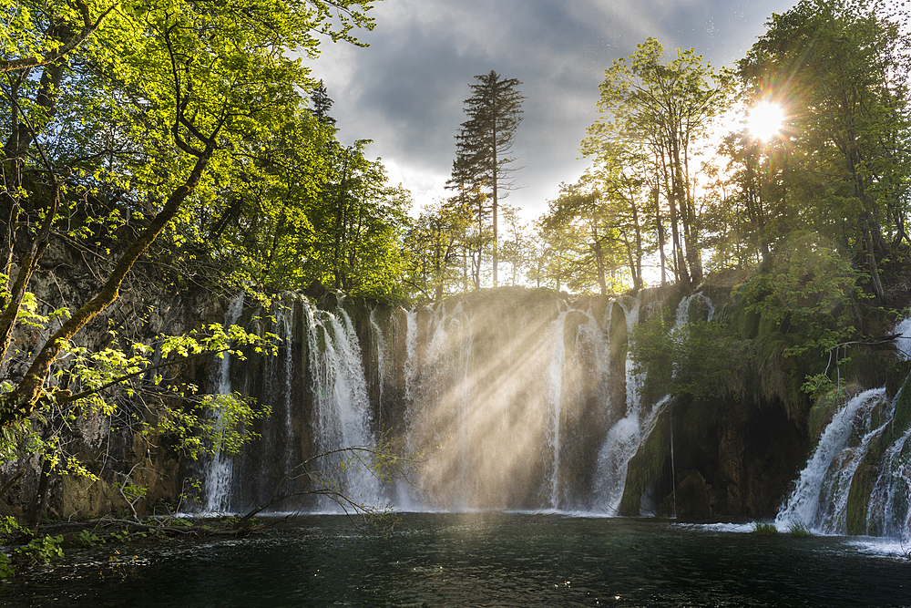 Waterfalls, Plitvice National Park, UNESCO World Heritage Site, Croatia, Europe