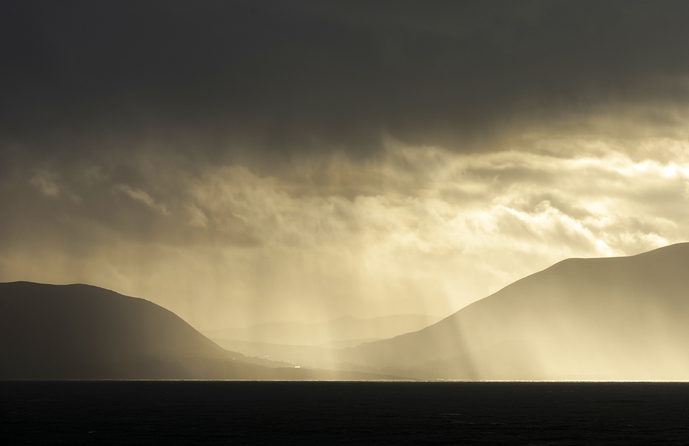 Rain-clouds over the Dingle Peninsula, County Kerry, Munster, Republic of Ireland, Europe