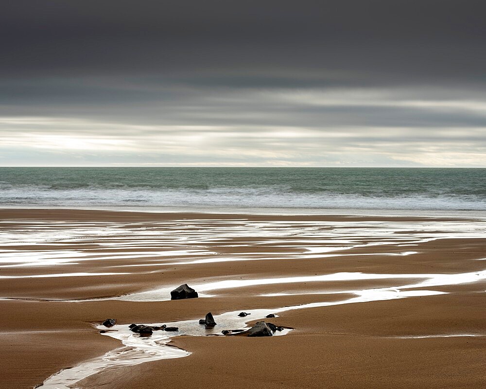 Mewslade Bay at low tide, Gower Peninsula, Swansea, Wales, United Kingdom, Europe