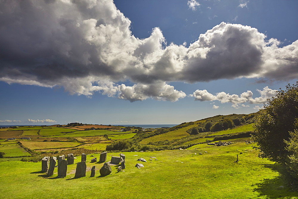 Drombeg stone circle, near Clonakilty, County Cork, Munster, Republic of Ireland, Europe