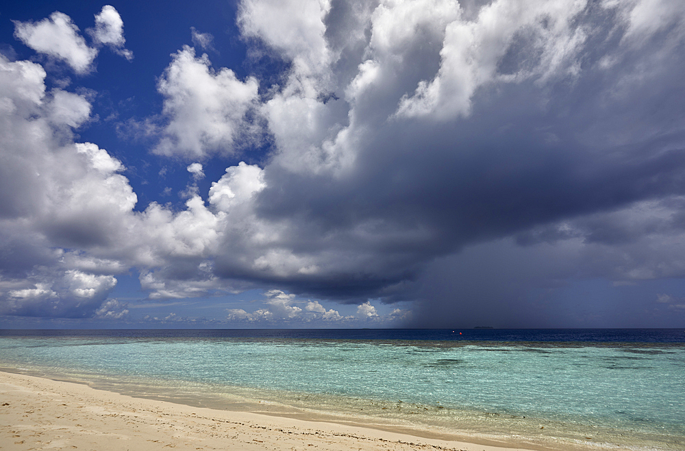 Tumultuous clouds of a tropical thunderstorm, Havodda Island, Gaafu Dhaalu atoll, Maldives