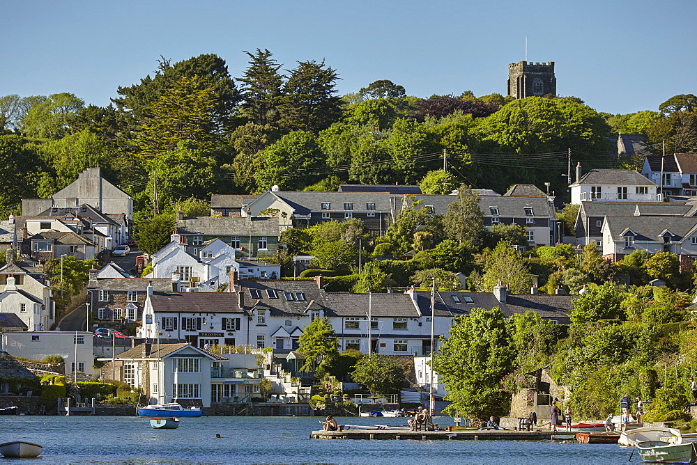 A quintessential Devon riverside village of Newton Ferrers, on the River Yealm, near Plymouth, on Devon's south coast, Devon, England, United Kingdom, Europe