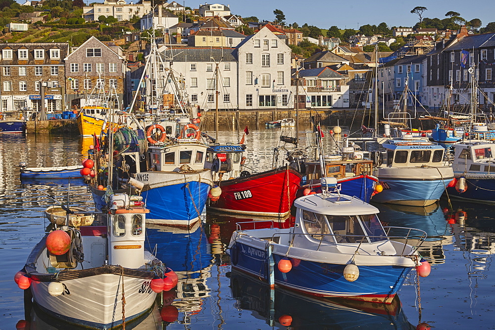 The archetypal Cornish fishing harbour of Mevagissey, near St. Austell, on the south coast of Cornwall, England, United Kingdom, Europe