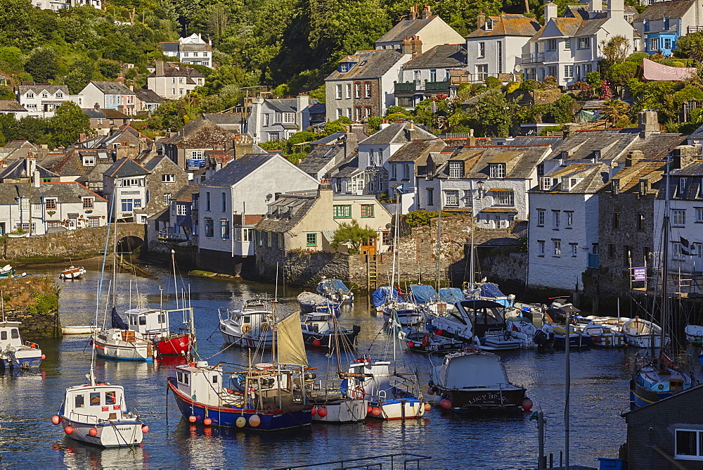 One of Cornwall's most famous attractions, the ultimate quintessential Cornish fishing village of Polperro, on the south coast, Cornwall, England, United Kingdom, Europe