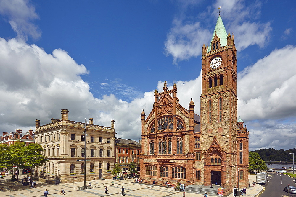 The Guildhall, Derry (Londonderry), County Londonderry, Ulster, Northern Ireland, United Kingdom, Europe