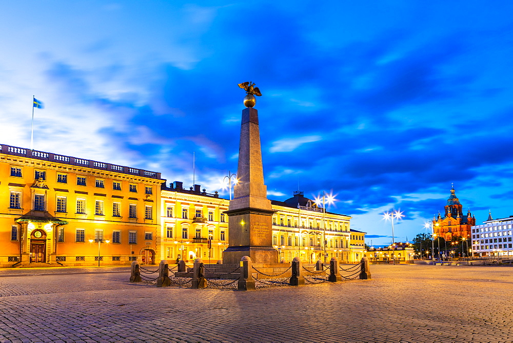 Tsarina's Stone at sunset in Helsinki, Finland, Europe