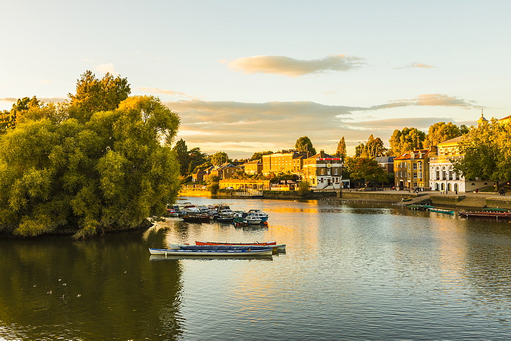 Boats on River Thames in Richmond, England, Europe