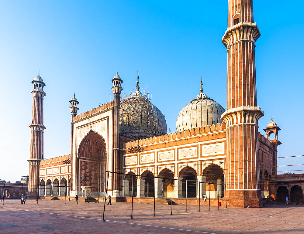 Early morning in Jama Masjid, Old Delhi, India, Asia