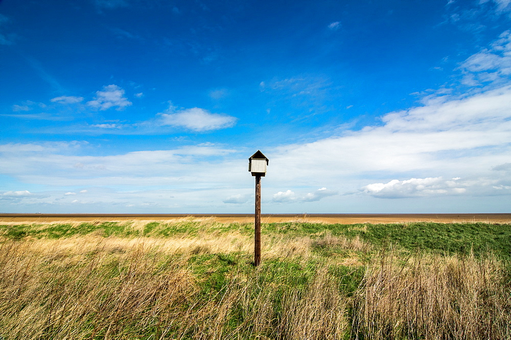 Bird hut, Horseshoe Point, Lincolnshire, England, United Kingdom, Europe