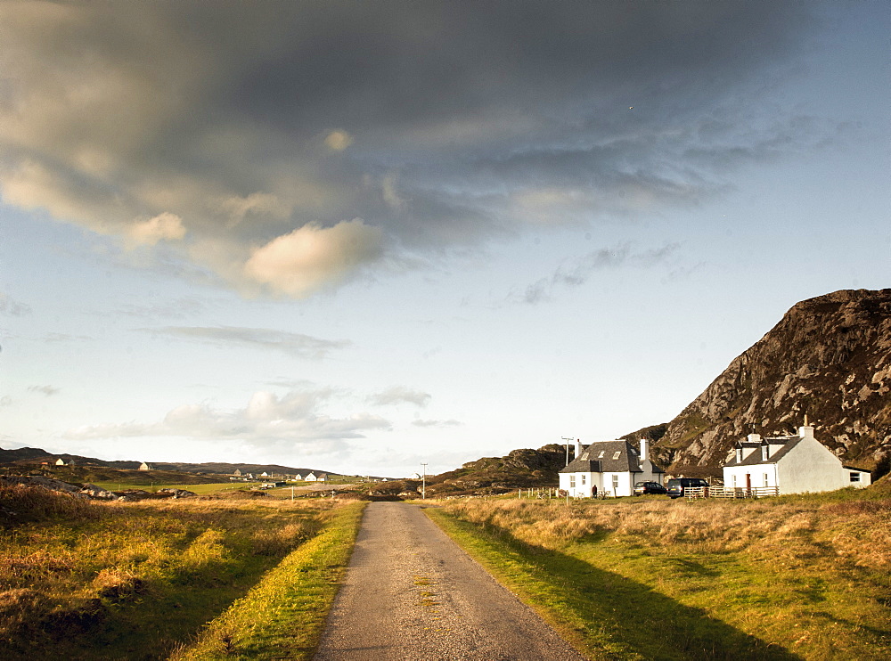 Two croft houses, Isle of Colonsay, Inner Hebrides, Scotland, United Kingdom, Europe