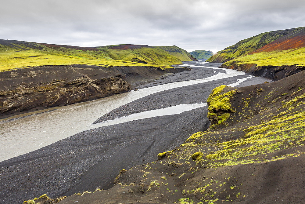 The Landmannalaugar region of the Fjallabak Nature Reserve in the Highlands of Iceland, Polar Regions