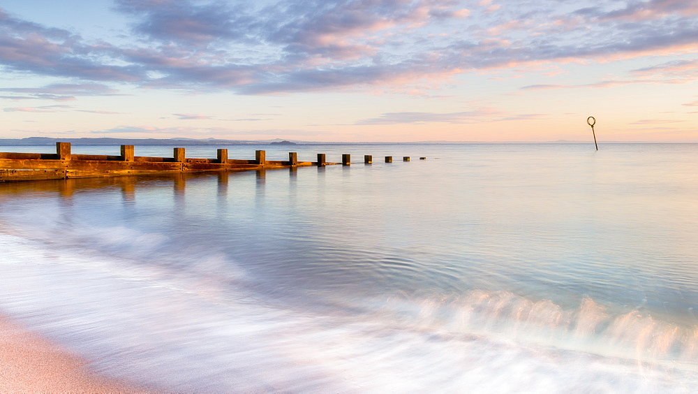 Sunrise at Portobello Beach, Edinburgh, East Lothian, Scotland, United Kingdom, Europe