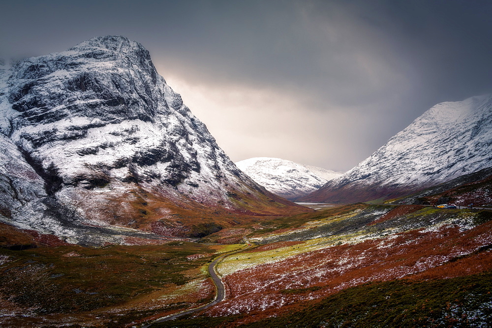 Glencoe in winter, Highland Region, Scotland, United Kingdom, Europe